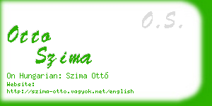otto szima business card